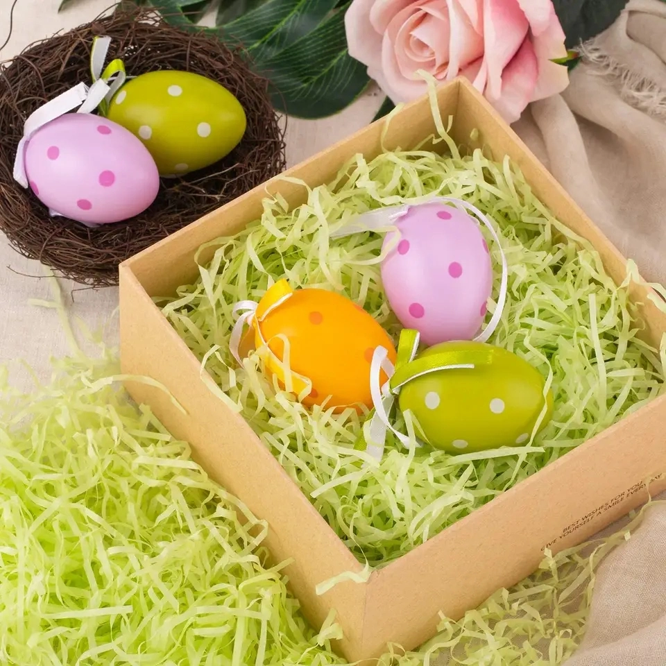 Multi-Colored Shredded Paper Crinkled Basket Raffia Grass for Gift Packaging Decorative Box Filler Filling Paper for Cosmetics