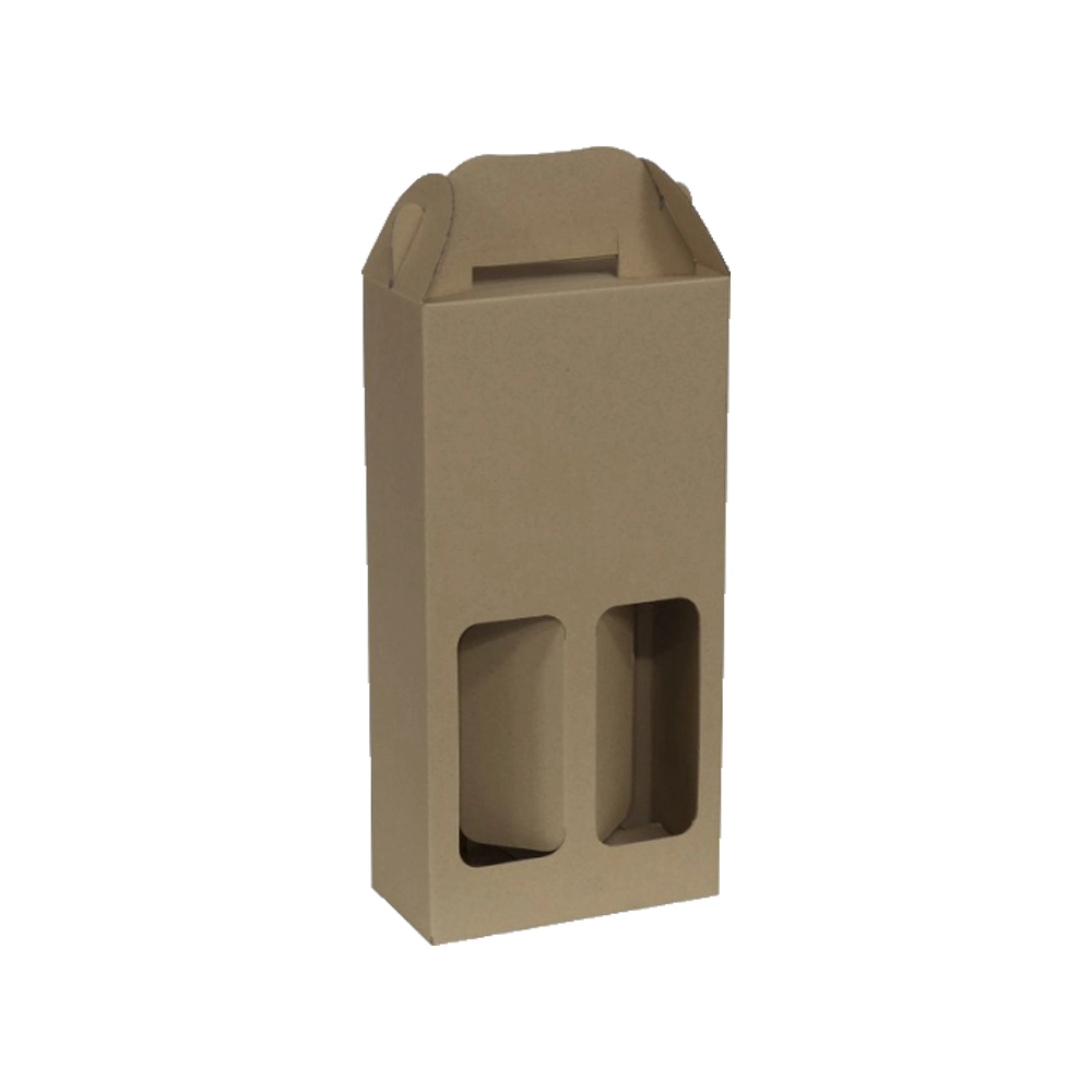 Wholesale Custom Foldable and Portable 2 or 3 Bottles White Cardboard Wine Packaging Box