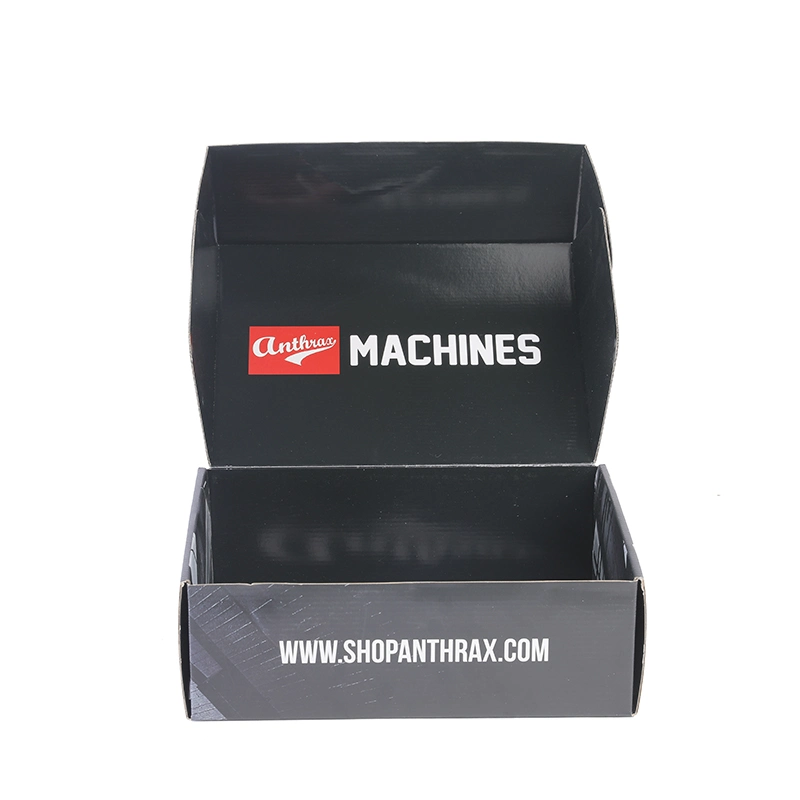 Custom Printed Logo Eco-Friendly Brown Kraft Paper Rectangle E-Flute Corrugated Cardboard Mailer Shipping Box Packaging