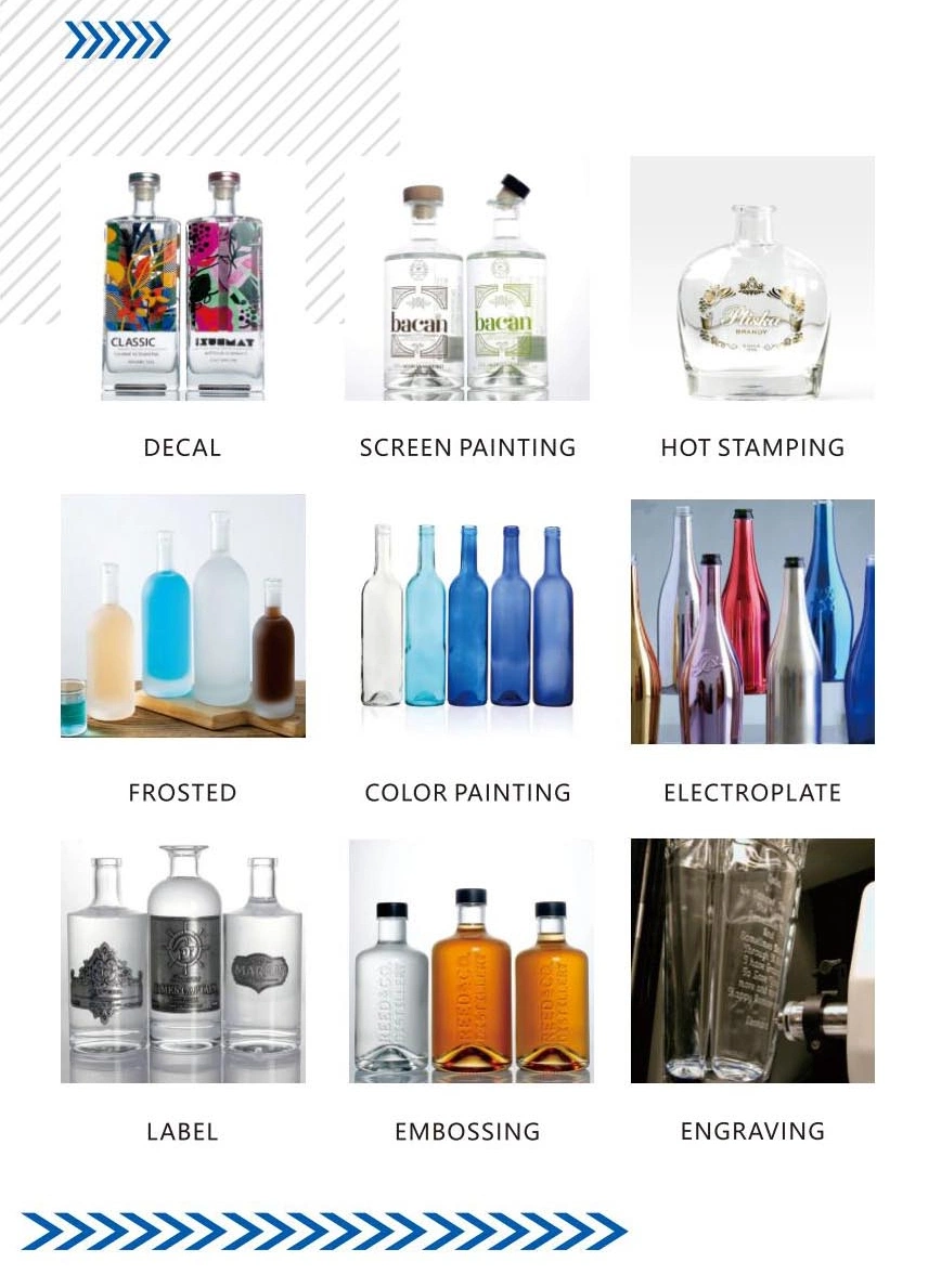 Unique 750ml High Quality Skull Shape Glass Spirits Liquor Wine Bottle Packaging for Vodka Whiskey
