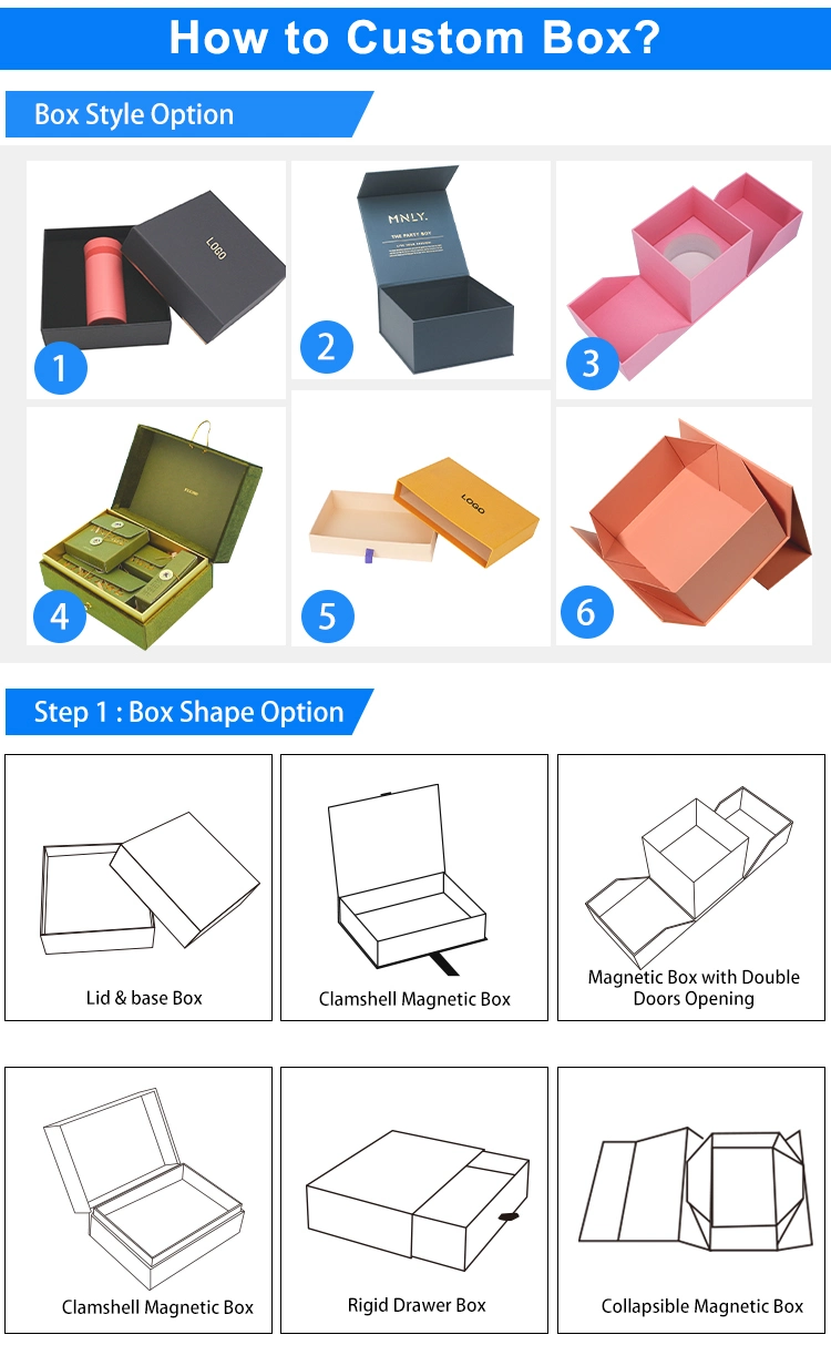 Wholesale Luxury Printing Logo White Black Brown Kraft Paper Box Packaging for Cosmetic
