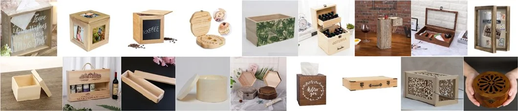 Wood/Wooden Wine Packing/Packaging Box for 2 Bottles
