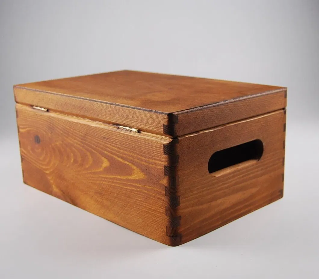 Large Storage Box with Magnetic Lid Rectangle Wood Box with Lids