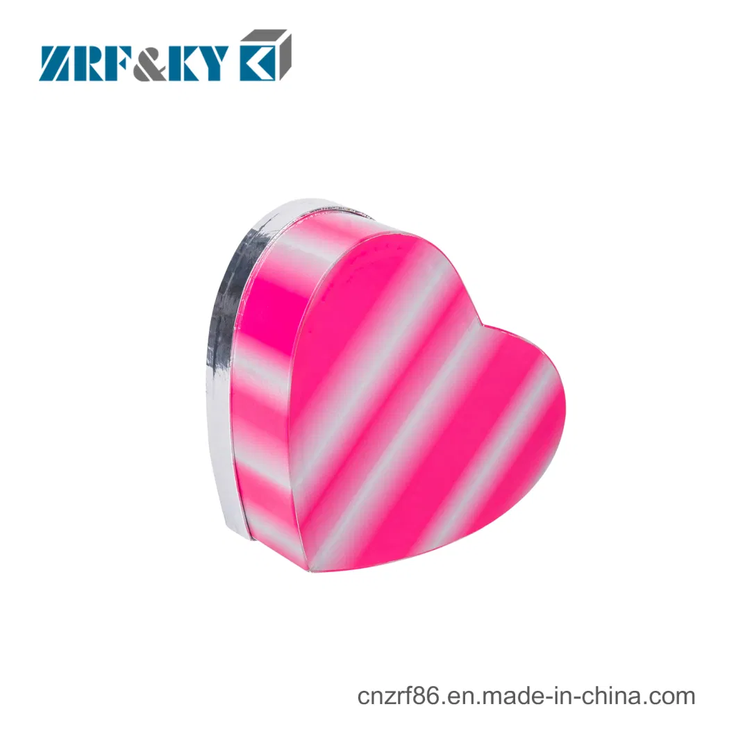 Custom Luxury Rigid Heart Shape Clear Window Paper Gift Packaging Box