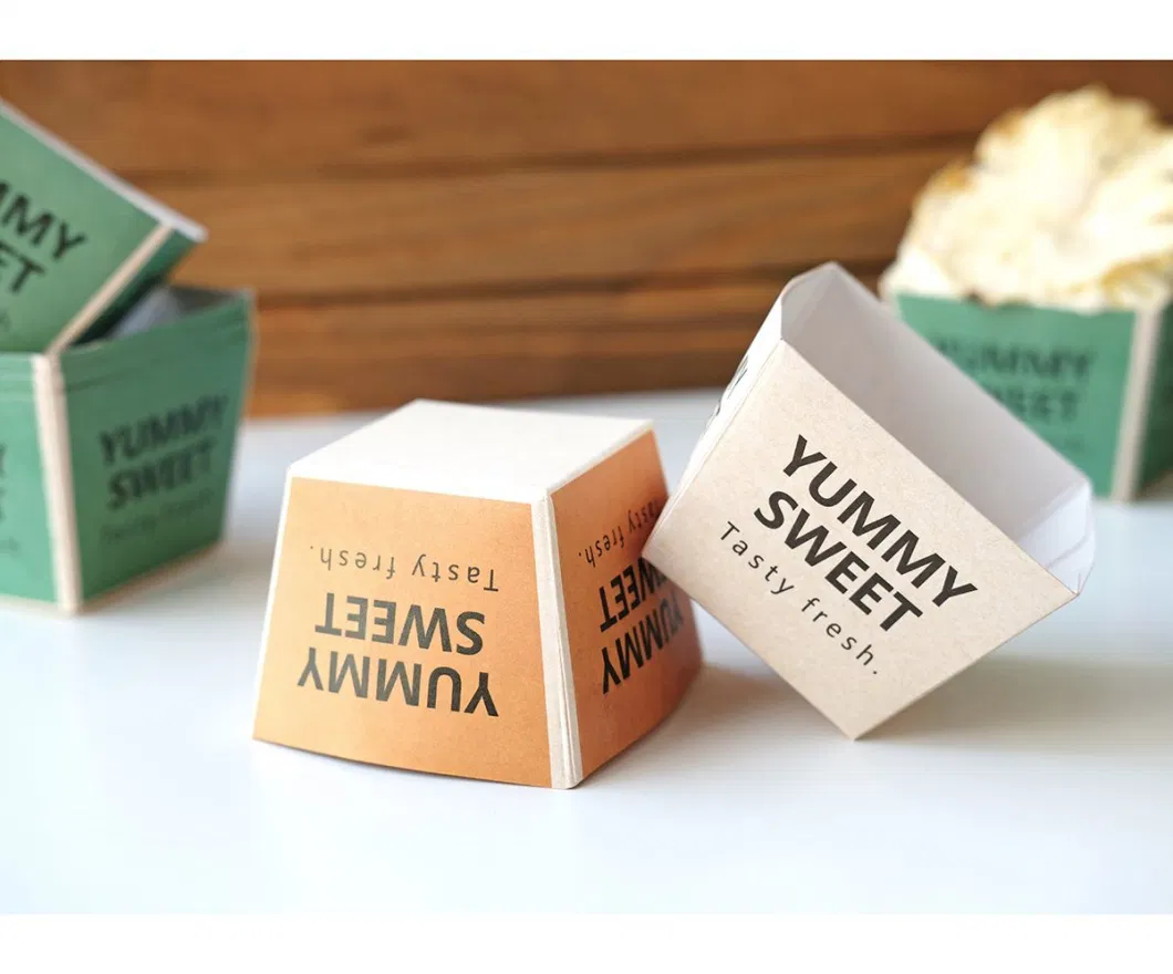 Creative Cake Paper Cup Wedding Dessert Table Square Cake Box
