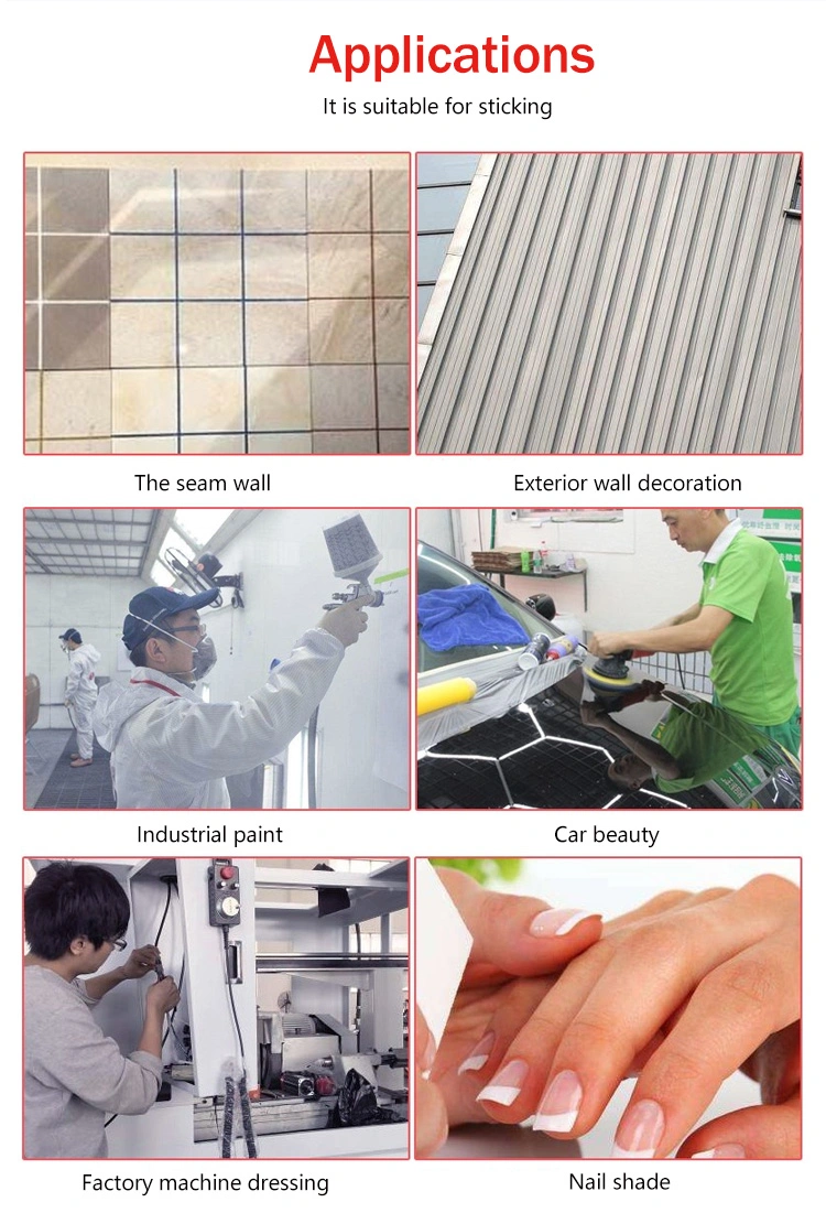 UV Resistant Outdoor Wall No Residue Cinta Colorful Rubber Glue Waterproof Jumbo Roll Crepe Washi Paper Car Washi Painter Masking Tape for Automotive