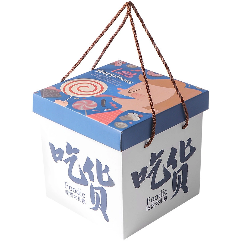 Eco-Friendly Corrugated Cardboard Paper Packaging Box Blind Box Large Carton Box with Handle