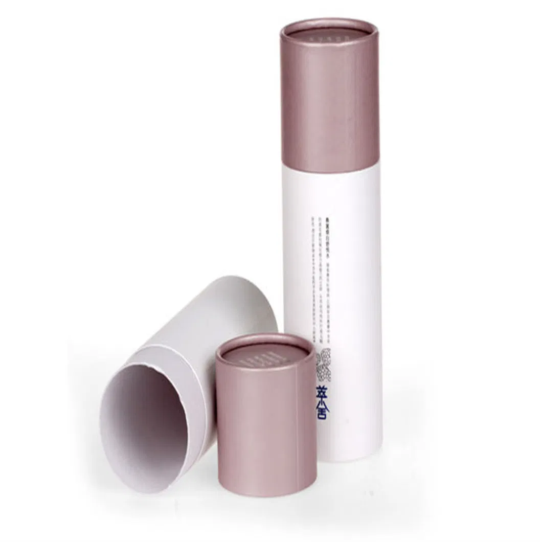 High Quality Wholesale Custom Cheap Firstsail Hair Care Essential Oil Hair Oil Glass Cylinder Packaging Tube Paper Pink Black Round Rigid Box