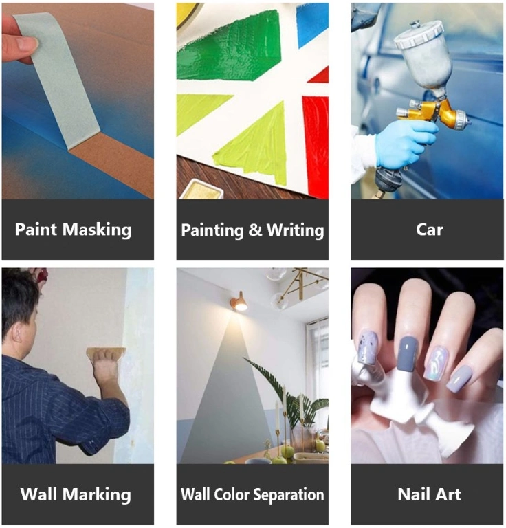 General Purpose Customized Size Waterproof Writable Painters Crepe/Washi Adhesive Tape for Painting, Industrial Adhesives