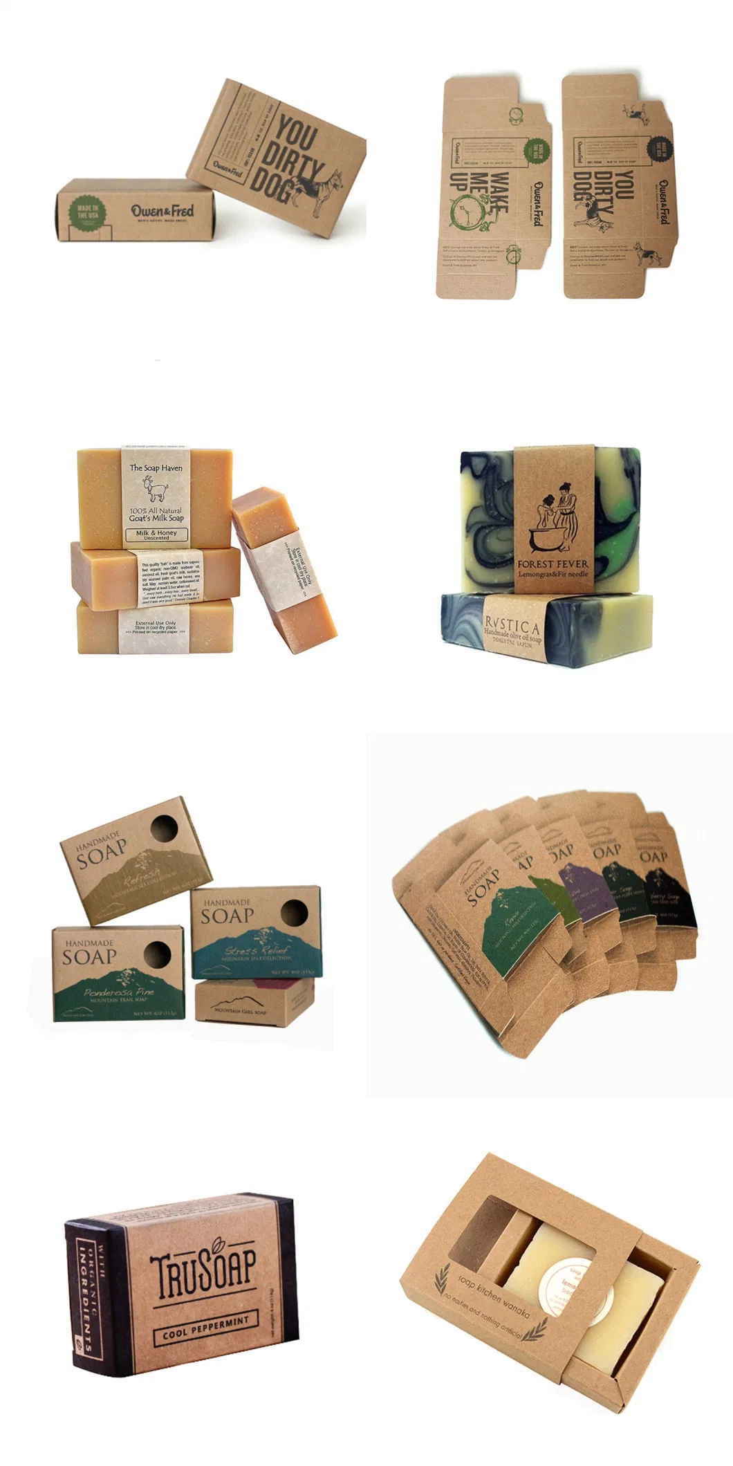 Custom Logo Cardboard Handmade Products Packaging Box Perfume Soap Cosmetics Lipstick Kraft Paper Gift Box