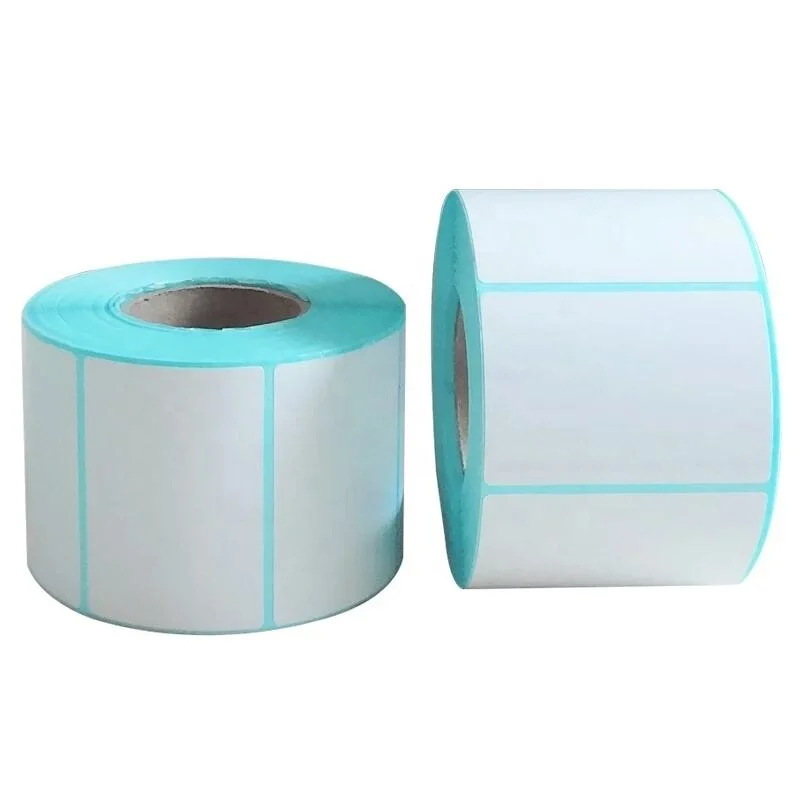 Custom White Roll Label Stickers Blank Barcode Label Direct Print Waterproof Sticker Labels for Packaging
