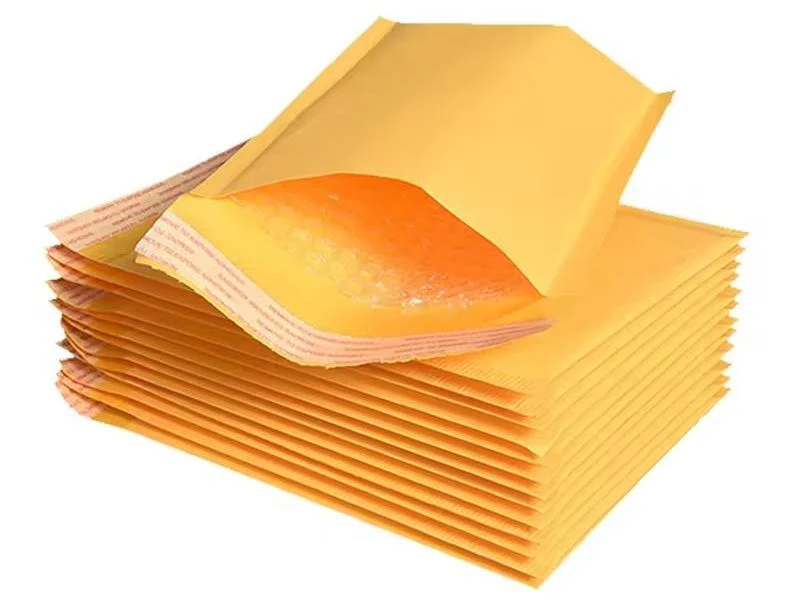 Wholesale OEM ODM Custom Logo Kraft Paper Mailer Cardboard Shipping Postage Seal Water Glue Envelope Packaging Envelope
