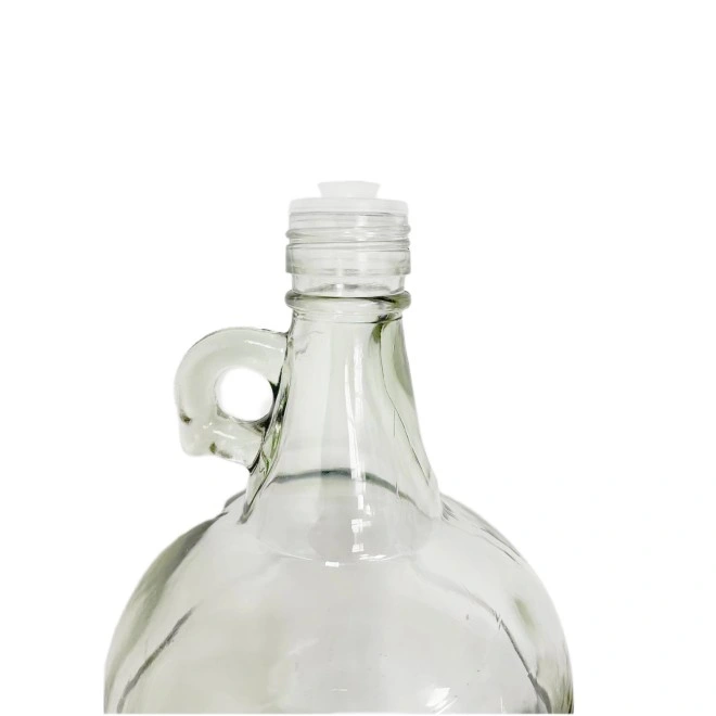 Wholesale 1/2/3 L Glass Jar California Beer Wine Bottle Large Capacity Glass Olive Oil Bottle Packaging with Handle