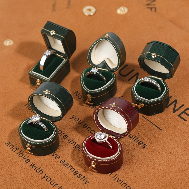 Jewelry Zipper Box Luxurious Boxes Jewelry Zipper Travel Case Simple PU Leather Earrings Jewellery Storage