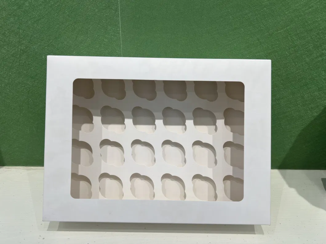 White Baking Box, Window Cake Box for One Cup