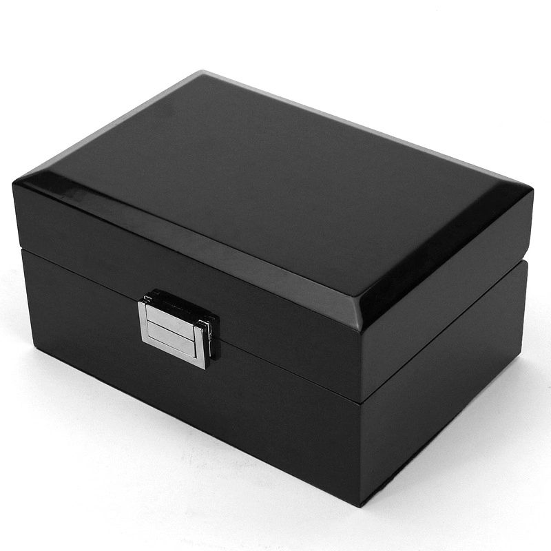 Custom Logo Watch Box Black Lacquered Watch Box Personalized Wooden Watch Box for Sale