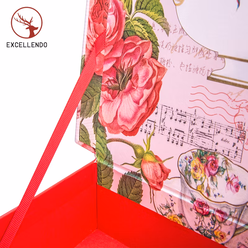 Customised Printing Book Style Gift Box with Button Clousure for Gifts/Perfumes/Cosmetic