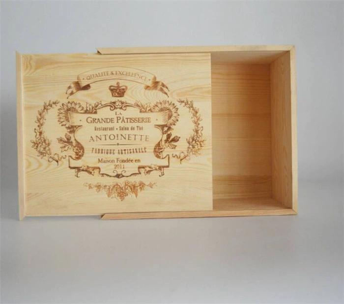 Quality Cheap Varnished Laser Engraved Wooden Box for Wine