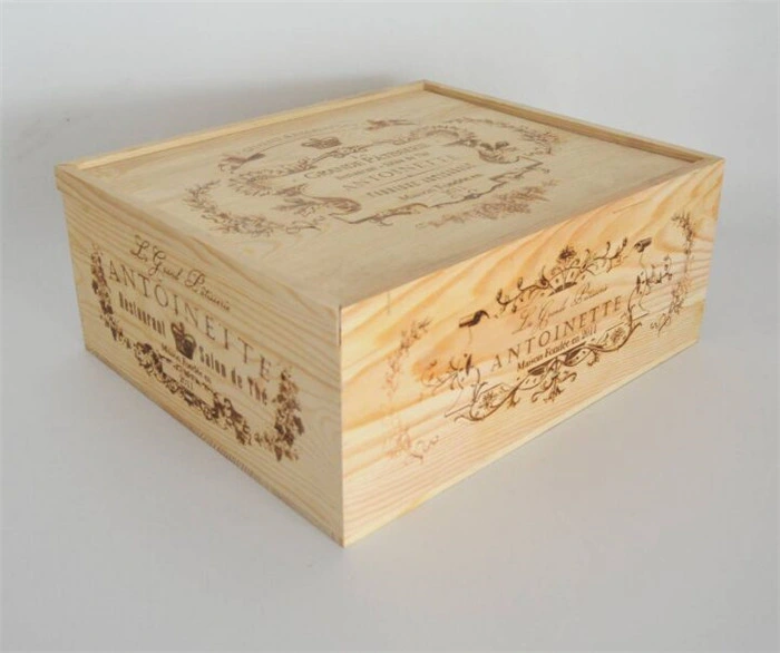 Quality Cheap Varnished Laser Engraved Wooden Box for Wine