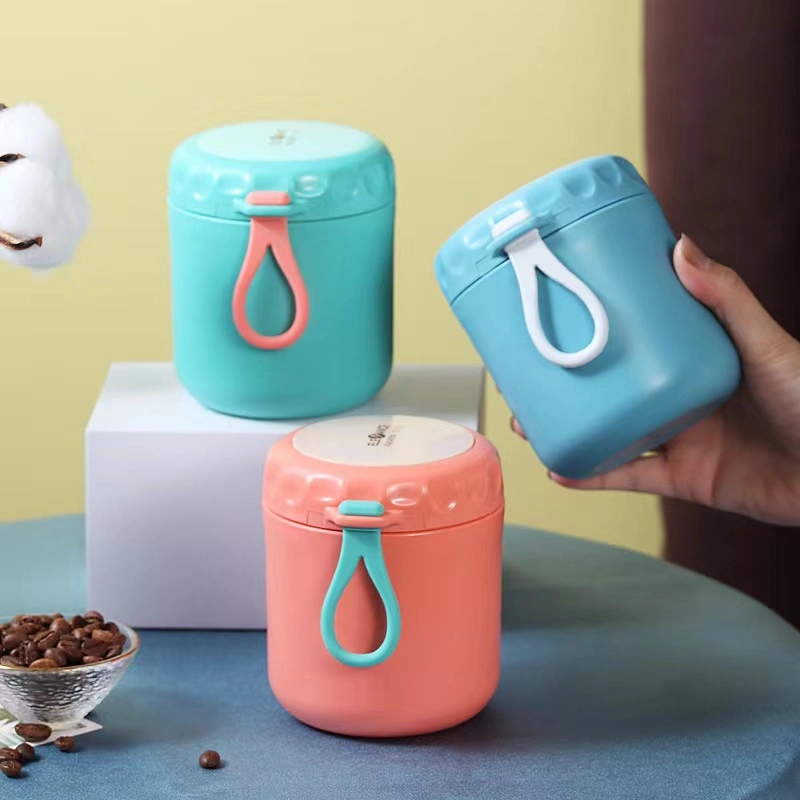 Airtight Portable 430ml Insulated Soup Cup Keep Warm Thermal Lunch Box Kids with Handle Spoon