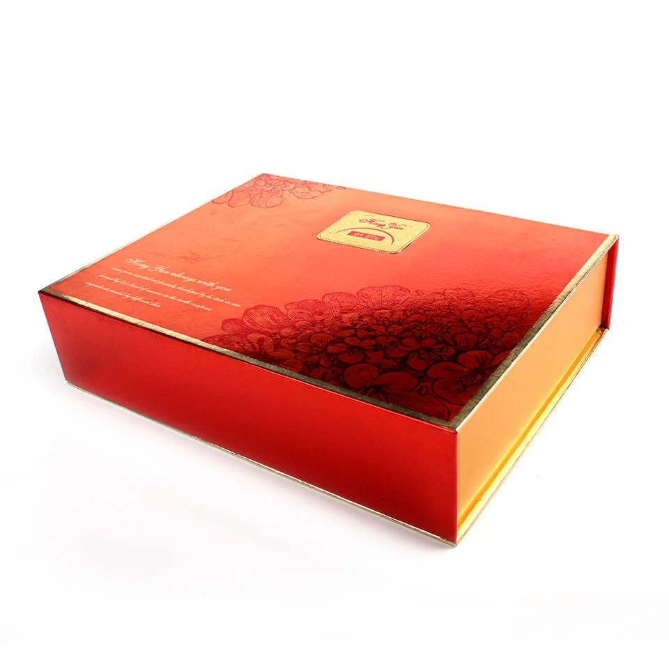 Factory Custom Cardboard Book Type Gift Box Packaging Tea Magnet Lid Box