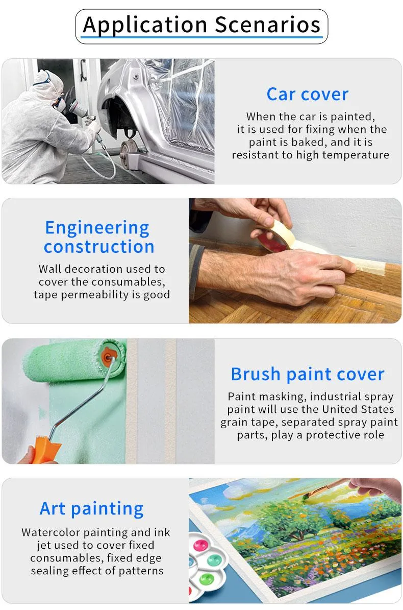 High Quality Washi Paper Size Customizable China Wholesales Good Adhesion Masking Tape