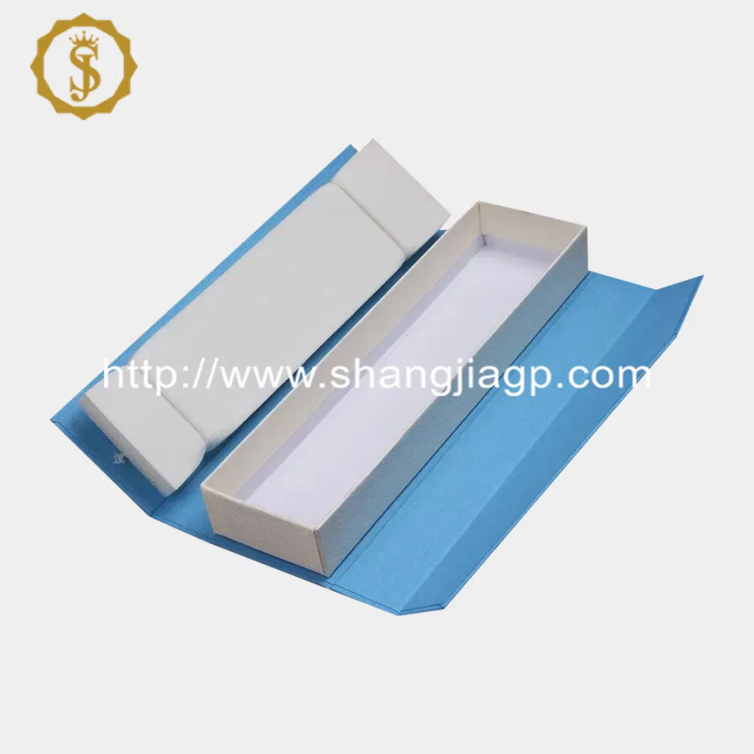 Sky Blue Men Magnetic Book Shape Style Jewelry Box for Man Jewellery Packaging