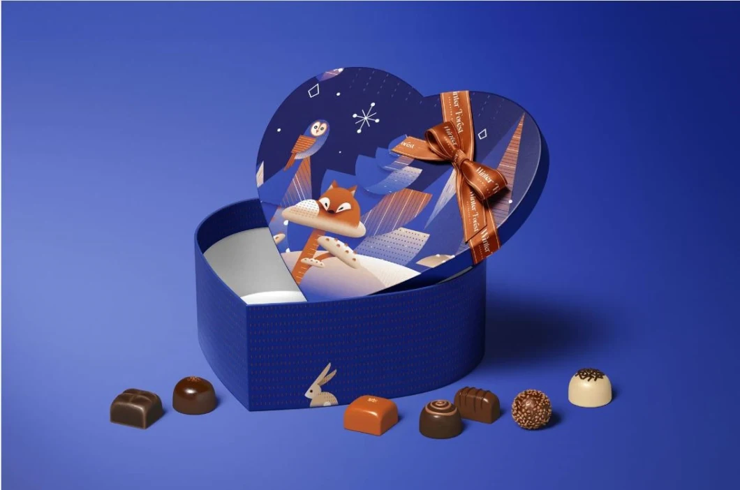 Custom Heart-Shaped Gift Chocolate Packaging Box