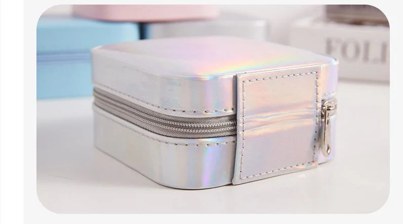 Wholesale Leather Jewelry Box Luxury Earring Bracelet Necklace Ring Box with Mirror