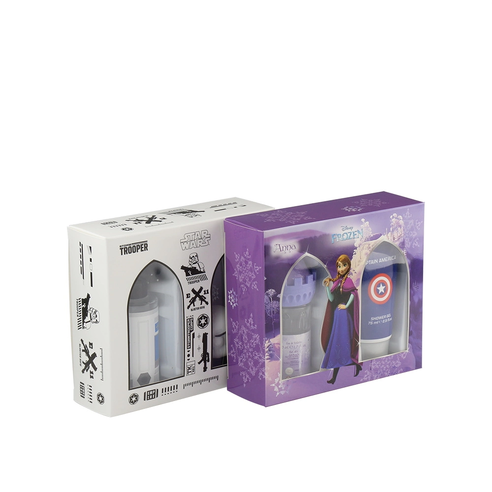 Custom Logo Printed Cardboard Paper Perfume Cosmetic Packaging Box with Window/Plastic Tray