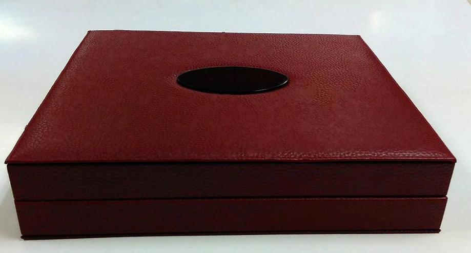 Wine Red Leather Jewelry Box/Wooden Gift Box