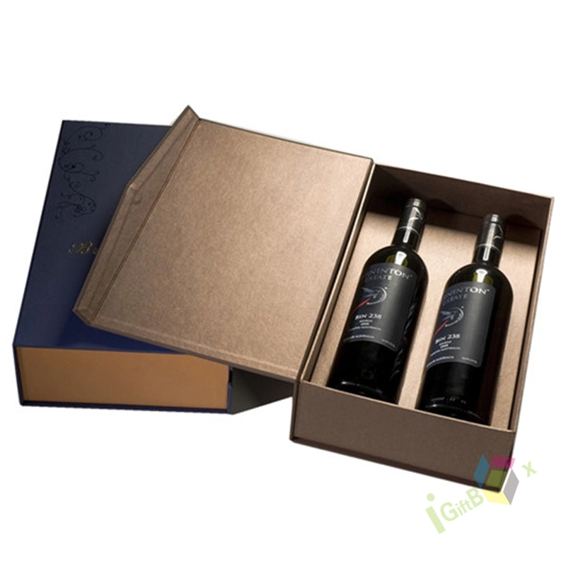 Custom Wholesale Luxury High Quality Wine Bottle Gift Set Packaging Box