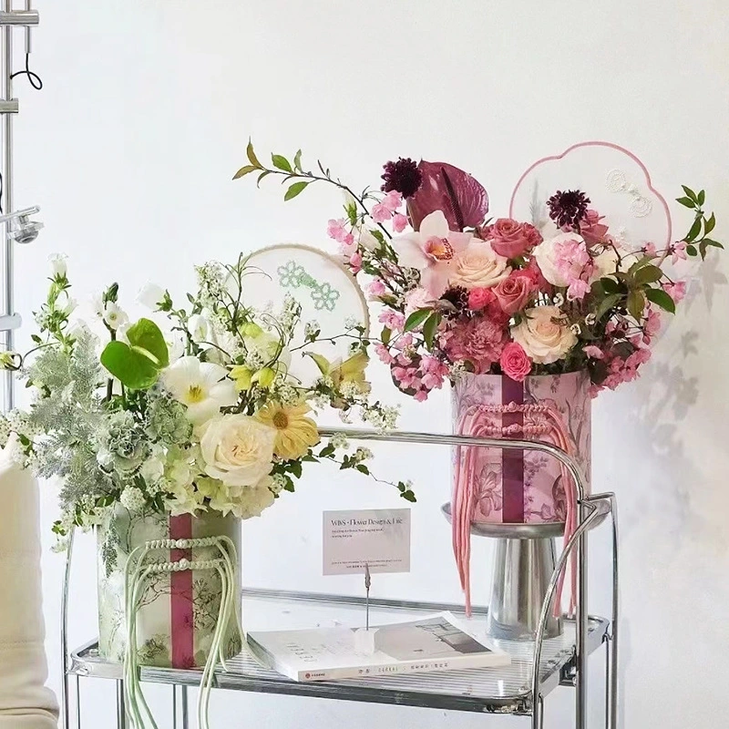 Wholesale Cylinder Packing Wedding Holiday Celebration Decorations Cardboard Rose Flower Box