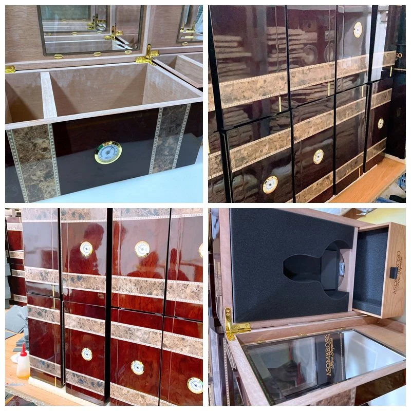 Luxury Brown Glossy Painting Wooden Display Box Customzied Wood Watch Box Coin Box Medal Box Wine Box Cigar Box Tea Box
