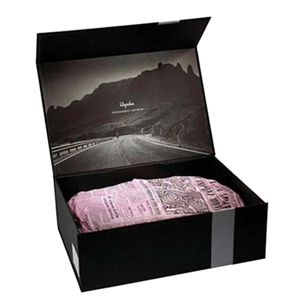 Custom Logo Personalized Foldable Cardboard Folding Black Paper Packaging Luxury Gift Box