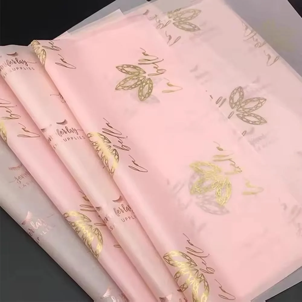 Custom Gold Foil Logo Branded Gift Wrapping Paper for Clothing Packaging Tissue Paper Printed Logo