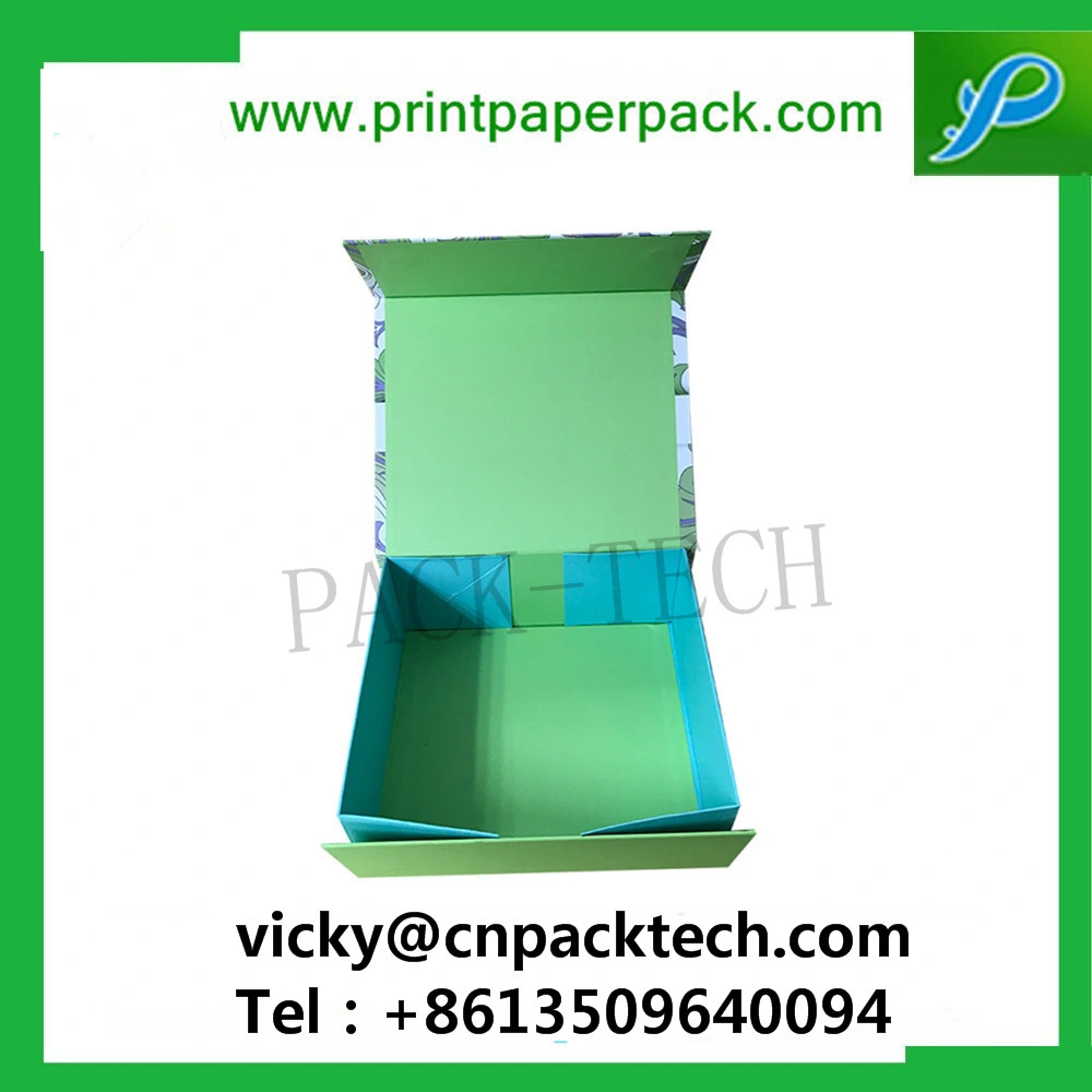 Customized Ribbon Hinged Closure Easy Stock Cardboard Cosmetic Paper Box Suit Foldable Book Style Gift Packaging Box
