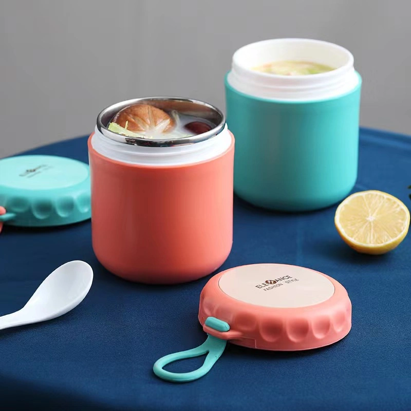 Airtight Portable 430ml Insulated Soup Cup Keep Warm Thermal Lunch Box Kids with Handle Spoon