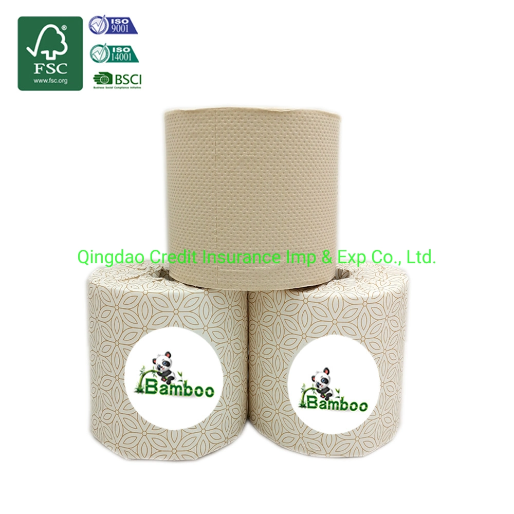 Unbleached Ecological Bamboo Toilet Paper Custom Logo