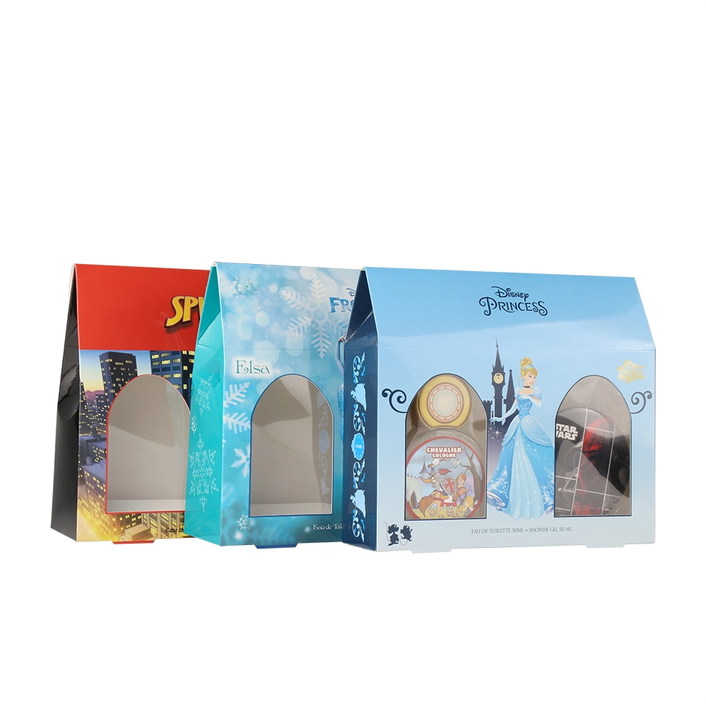 Custom Logo Printed Cardboard Paper Perfume Cosmetic Packaging Box with Window/Plastic Tray