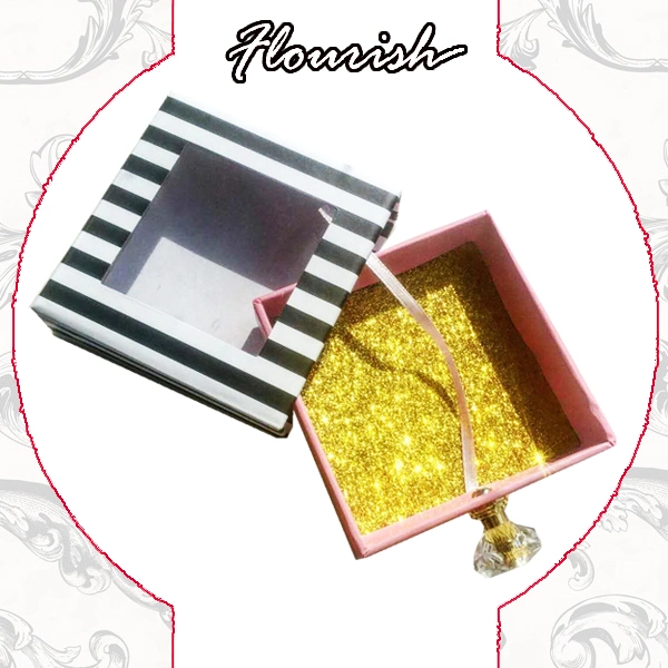 Custom Logo Printing Magnetic Book Style Box for Lash Packaging