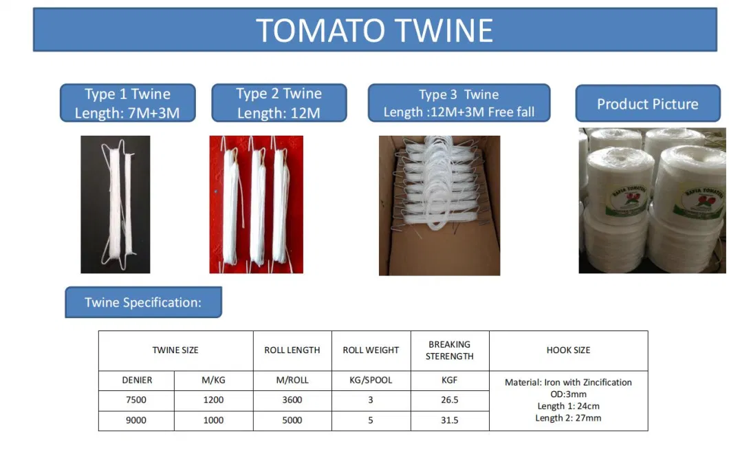 Flexible Tomato Twine for Easy Plant Support and Training UV Stabilization 1000m/Kg 1200m/Kg