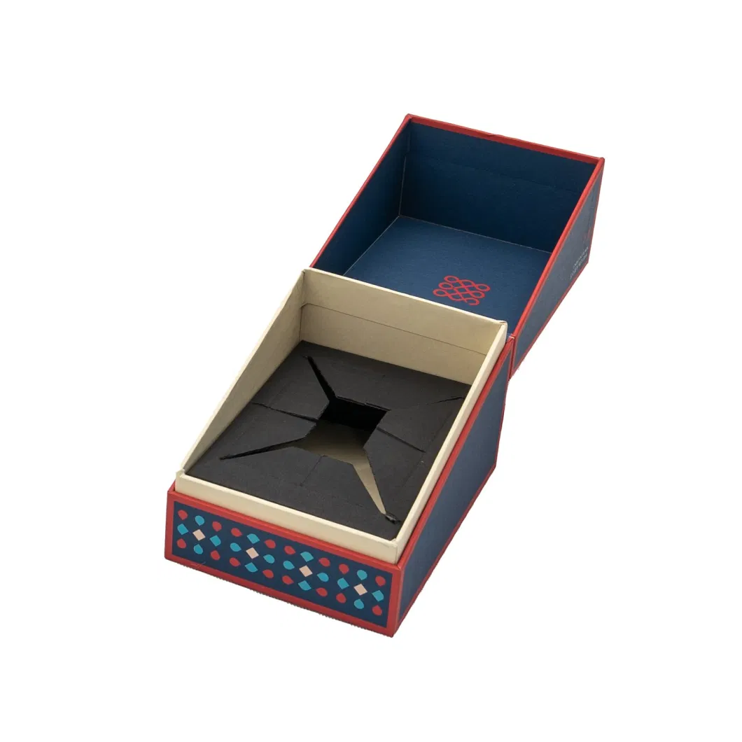 Wholesale Rigid Brown Color Lid and Base Cardboard Nail Polish Gel Flap Top Box with Insert