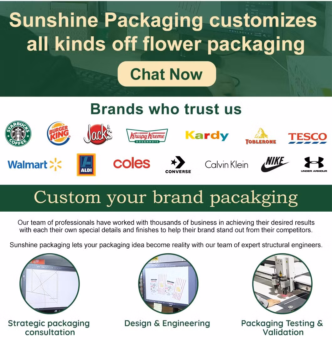 Wholesale UK Creative Large Gift Folding Floral Boxes Cardboard Florist Flower Living Vase Bouquet Transport Paper Box