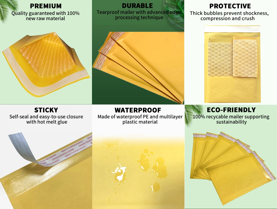 Kraft Paper Padded Envelope for Shirt Clothes Bubble Paper Mailer Cardboard Envelopes for Clothes