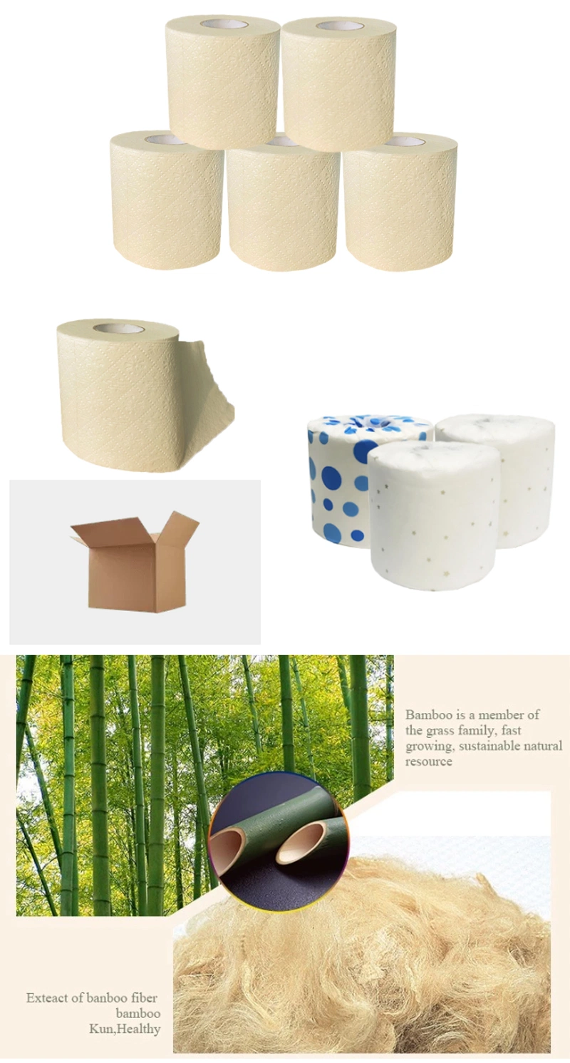 High Quality Ecological Bamboo Pulp Household Toilet Paper Tissue Paper
