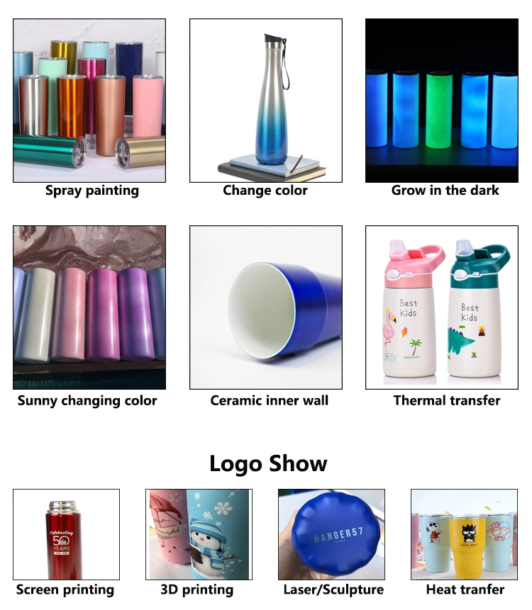 Christmas Hot 500ml Business Termos Custom Logo Insulated Travel Mug Water Bottle Vacuum Thermo Flask Gift Set Box with 2 Cups