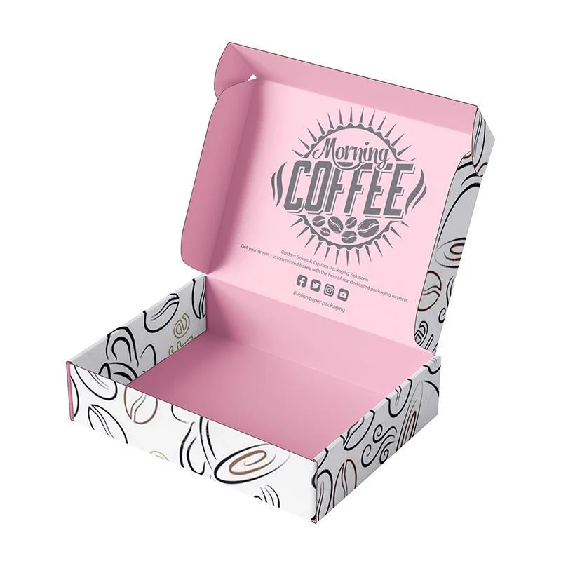 Strong Black Brown White Kraft Corrugated Cardboard Single Double Wall Paper Box Mailer Packaging Postal Shipping Box