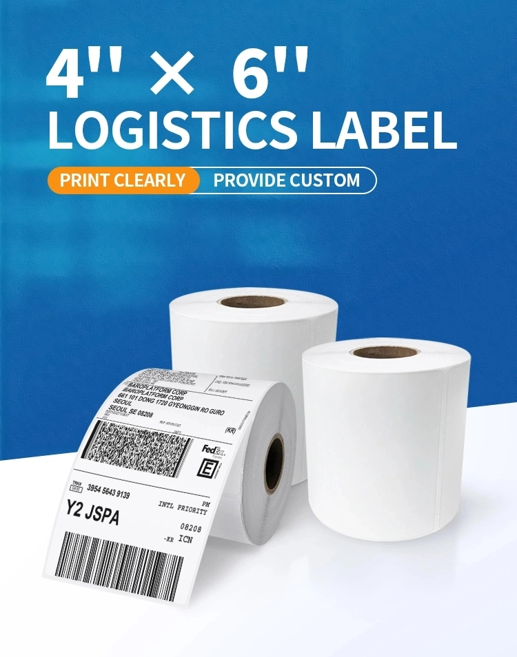 Factory Sale with Good Quality 100X150 Waybill Sticker A6 Thermal Paper 4X6 Compatible Waterproof