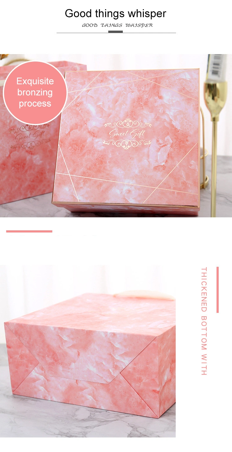 Custom Marble Printed Cup Packaging Rigid Cardboard Paper Bags & Boxes
